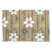 Groovy 70er Retro Hippie Blume Power Ladybug Kissenbezug (Vorderseite)