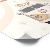 Groovy 70er Retro-Tätowierstation bevorzugt Zeiche Poster (Ecke)