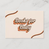 Groovy 70er Retro Typografy Books for Baby Rainbow Begleitkarte (Vorderseite)