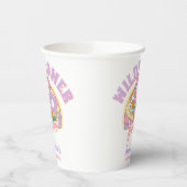 Groovy 70er Retro Wildblume Blume Power Geburtstag Pappbecher (Links)