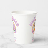 Groovy 70er Retro Wildblume Blume Power Geburtstag Pappbecher (Rechts)