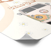 Groovy 70er Retrokarten und Geschenkzeichen Poster (Ecke)