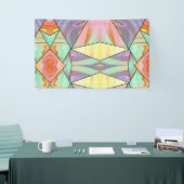 Groovy 70er Rosa lila und aquamarines Marmormuster Banner (Messeveranstaltung)