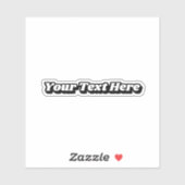 Groovy 70er Schwarz-weißes Slogan für benutzerdefi Aufkleber (Blatt)