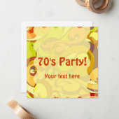 Groovy 70er Stationary Mitteilungskarte (Vorderseite/Rückseite Beispiel)