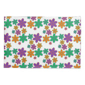 Groovy 70er Style Blume Tissue Paper Kissenbezug (Rückseite)