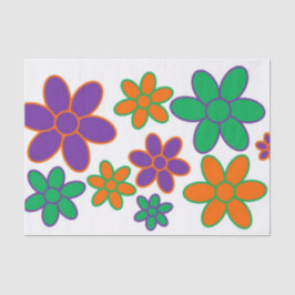 Groovy 70er Style Blume Tissue Paper Seidenpapier