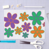 Groovy 70er Style Blume Tissue Paper Seidenpapier (Handwerk)