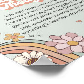 Groovy 70er Thema Retro Windeln Gedanken Zeichen Poster (Ecke)