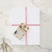 Groovy 70er Weihnachtsfeier Geschenkanhänger (Mit Garn)