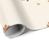 Groovy 70er Weihnachtsfeier Geschenkpapier (Rolleneckpunkt)
