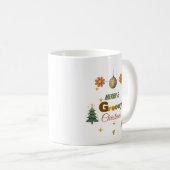 Groovy 70er Weihnachtsfeier Kaffeetasse (VorderseiteRechts)