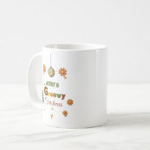 Groovy 70er Weihnachtsfeier Kaffeetasse (Vorderseite Links)