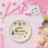 Groovy 70er Weihnachtsfeier Pappteller (Party)