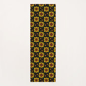 Groovy 70s Daisy Flower Power Pattern Yogamatte (Vorderseite)