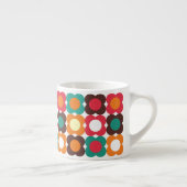 Groovy 70s Retro Flower Pattern | Bold Boho Floral Espressotasse (Rechts)