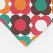 Groovy 70s Retro Flower Pattern | Bold Boho Floral Fleecedecke (Ecke)