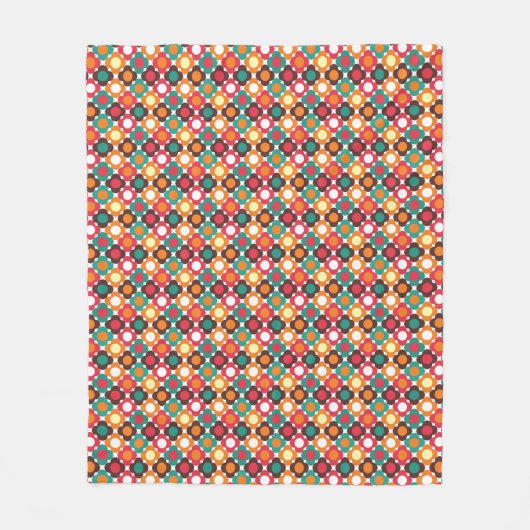 Groovy 70s Retro Flower Pattern | Bold Boho Floral Fleecedecke (Vorderseite)