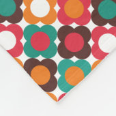 Groovy 70s Retro Flower Pattern | Bold Boho Floral Fleecedecke (Ecke)