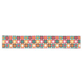 Groovy 70s Retro Flower Pattern | Bold Boho Floral Großer Tischläufer (Horizontal)