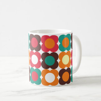 Groovy 70s Retro Flower Pattern | Bold Boho Floral Kaffeetasse