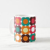 Groovy 70s Retro Flower Pattern | Bold Boho Floral Kaffeetasse (Vorderseite Links)