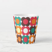 Groovy 70s Retro Flower Pattern | Bold Boho Floral Milchtasse (Vorderseite)