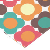 Groovy 70s Retro Flower Pattern | Bold Boho Floral Mittelgroßer Tischläufer (Ecke)