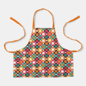 Groovy 70s Retro Flower Pattern | Bold Boho Floral Schürze (Vorderseite)