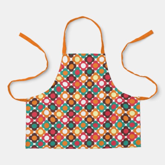 Groovy 70s Retro Flower Pattern | Bold Boho Floral Schürze (Vorderseite)