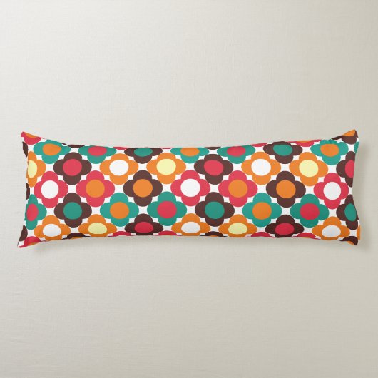 Groovy 70s Retro Flower Pattern | Bold Boho Floral Seitenschläferkissen (Vorderseite)