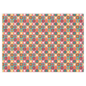 Groovy 70s Retro Flower Pattern | Bold Boho Floral Tischdecke (Vorderseite (Horizontal))