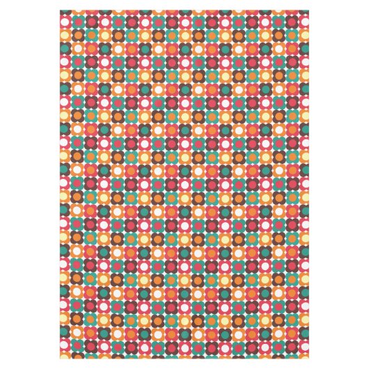 Groovy 70s Retro Flower Pattern | Bold Boho Floral Tischdecke (Vorderseite)