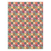 Groovy 70s Retro Flower Pattern | Bold Boho Floral Tischdecke (Vorderseite)