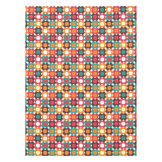 Groovy 70s Retro Flower Pattern | Bold Boho Floral Tischdecke (Vorderseite)