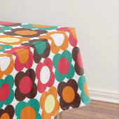 Groovy 70s Retro Flower Pattern | Bold Boho Floral Tischdecke (Beispiel)