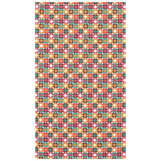 Groovy 70s Retro Flower Pattern | Bold Boho Floral Tischdecke (Vorderseite)