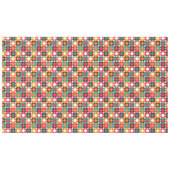 Groovy 70s Retro Flower Pattern | Bold Boho Floral Tischdecke (Vorderseite (Horizontal))