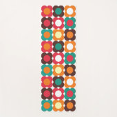 Groovy 70s Retro Flower Pattern | Bold Boho Floral Yogamatte (Vorderseite)
