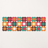 Groovy 70s Retro Flower Pattern | Bold Boho Floral Yogamatte (Vorderseite (Horizontal))