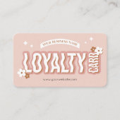 Groovy 70s Retro Trendy Logo Hair Beauty Salon Spa Treuekarte (Vorderseite)