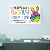 Groovy 70's Theme Teacher Appreciation Banner (Messeveranstaltung)