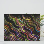 Groovy 70's Wavy Hippie Psychedelic (Stehend Vorderseite)