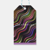 Groovy 70's Wavy Hippie Psychedelic Geschenkanhänger (Rückseite)