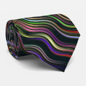 Groovy 70's Wavy Hippie Psychedelic Krawatte (Gerollt)