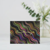 Groovy 70's Wavy Hippie Psychedelic Postkarte (Stehend Vorderseite)
