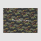 Groovy 70's Wavy Hippie Psychedelic Seidenpapier (Vorderseite)