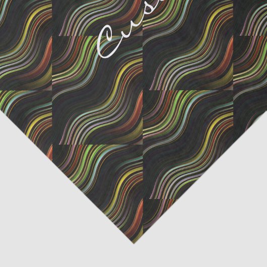 Groovy 70's Wavy Hippie Psychedelic Seidenpapier (Ausschnitt)