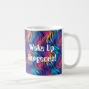 Groovy 90er Multicolor Boho Stil   Kaffeetasse