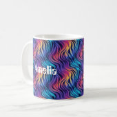 Groovy 90s Multicolor Boho Style Kaffeetasse (Vorderseite Links)